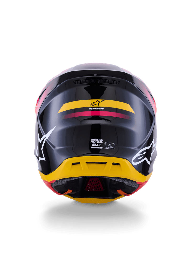 Alpinestars S-M7 Rise hjelm svart/gul/rosa