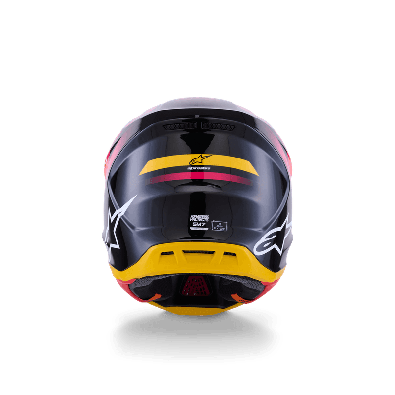 Alpinestars S-M7 Rise hjelm svart/gul/rosa