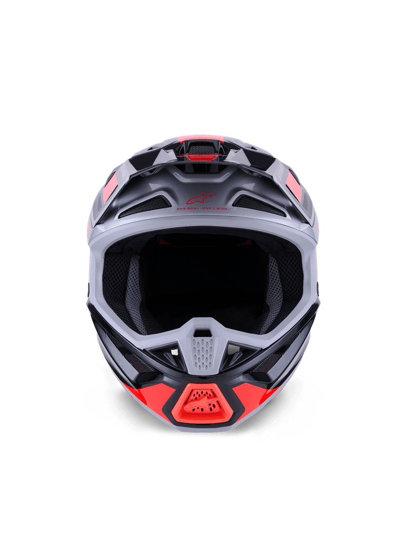Alpinestars S-M7 Rise hjelm svart/sølv/fluo rød