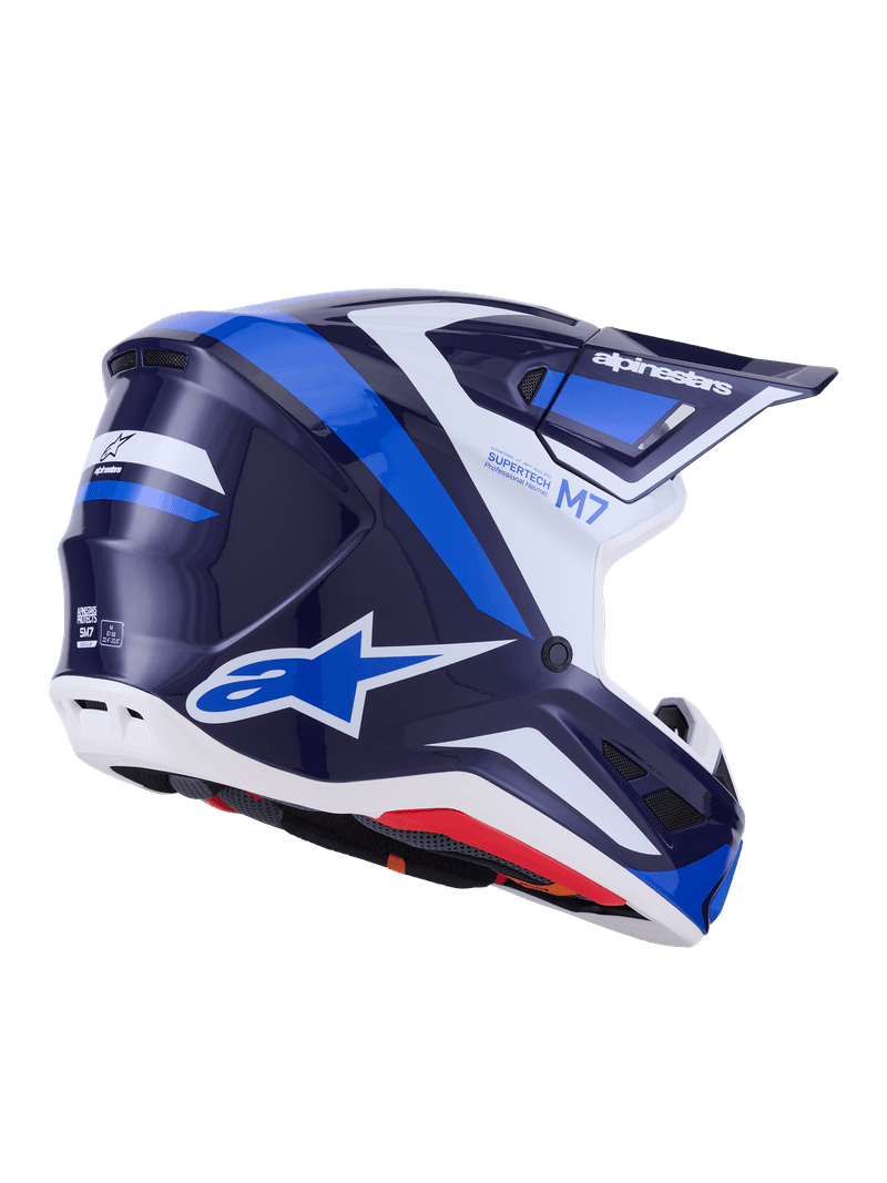 Alpinestars S-M7 Rise hjelm blå/hvit