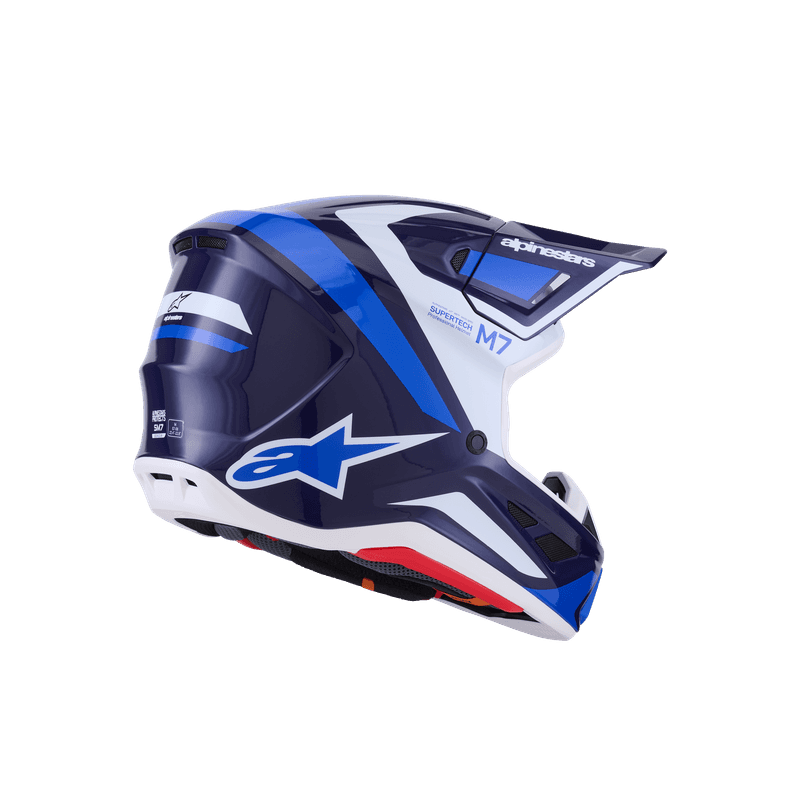 Alpinestars S-M7 Rise hjelm blå/hvit