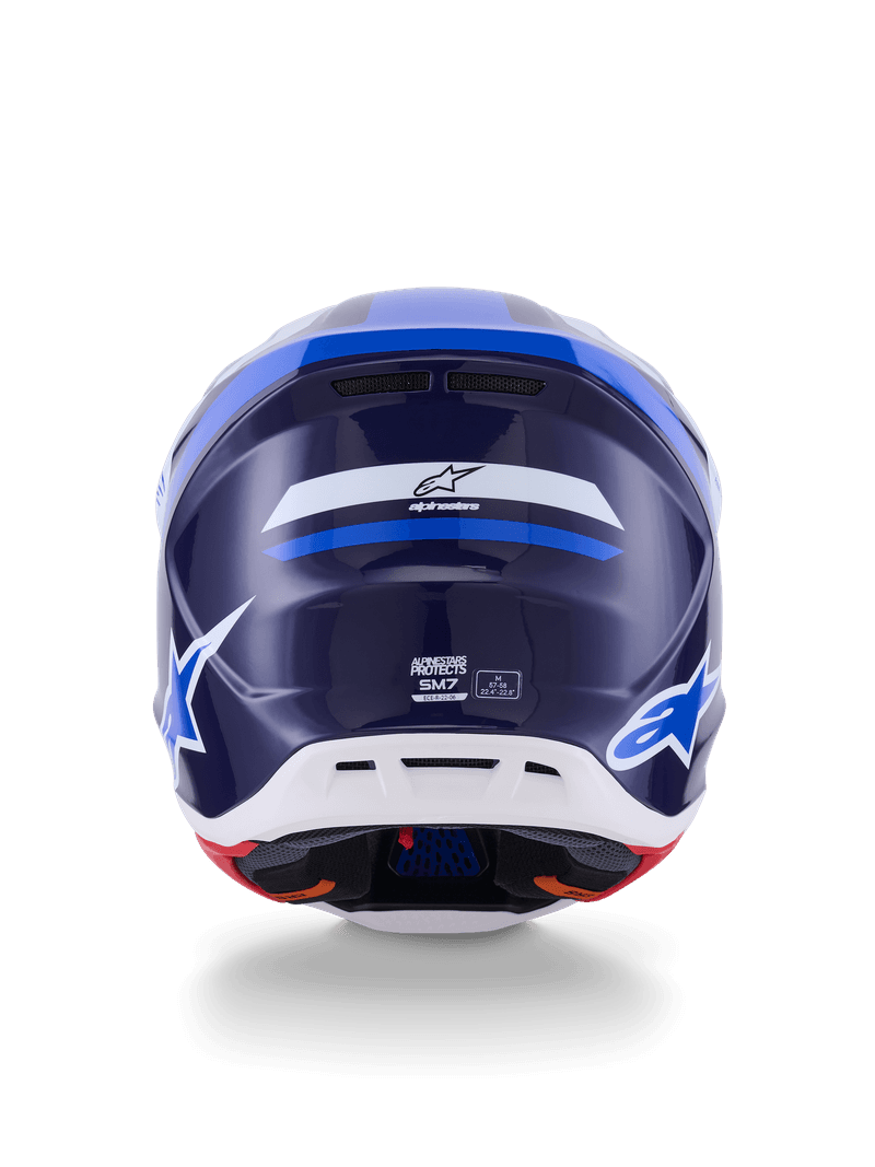 Alpinestars S-M7 Rise hjelm blå/hvit
