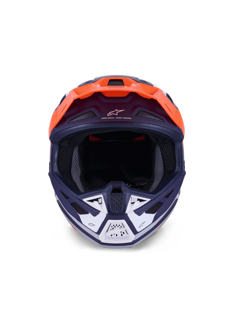 Alpinestars S-M7 Core hjelm oransje/blå matt