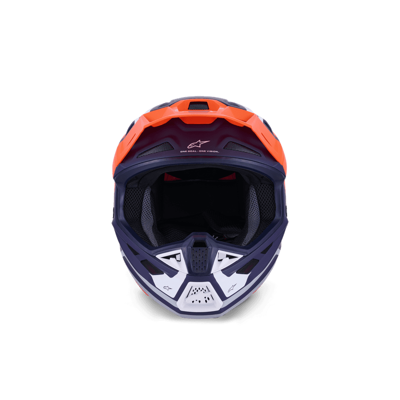 Alpinestars S-M7 Core hjelm oransje/blå matt