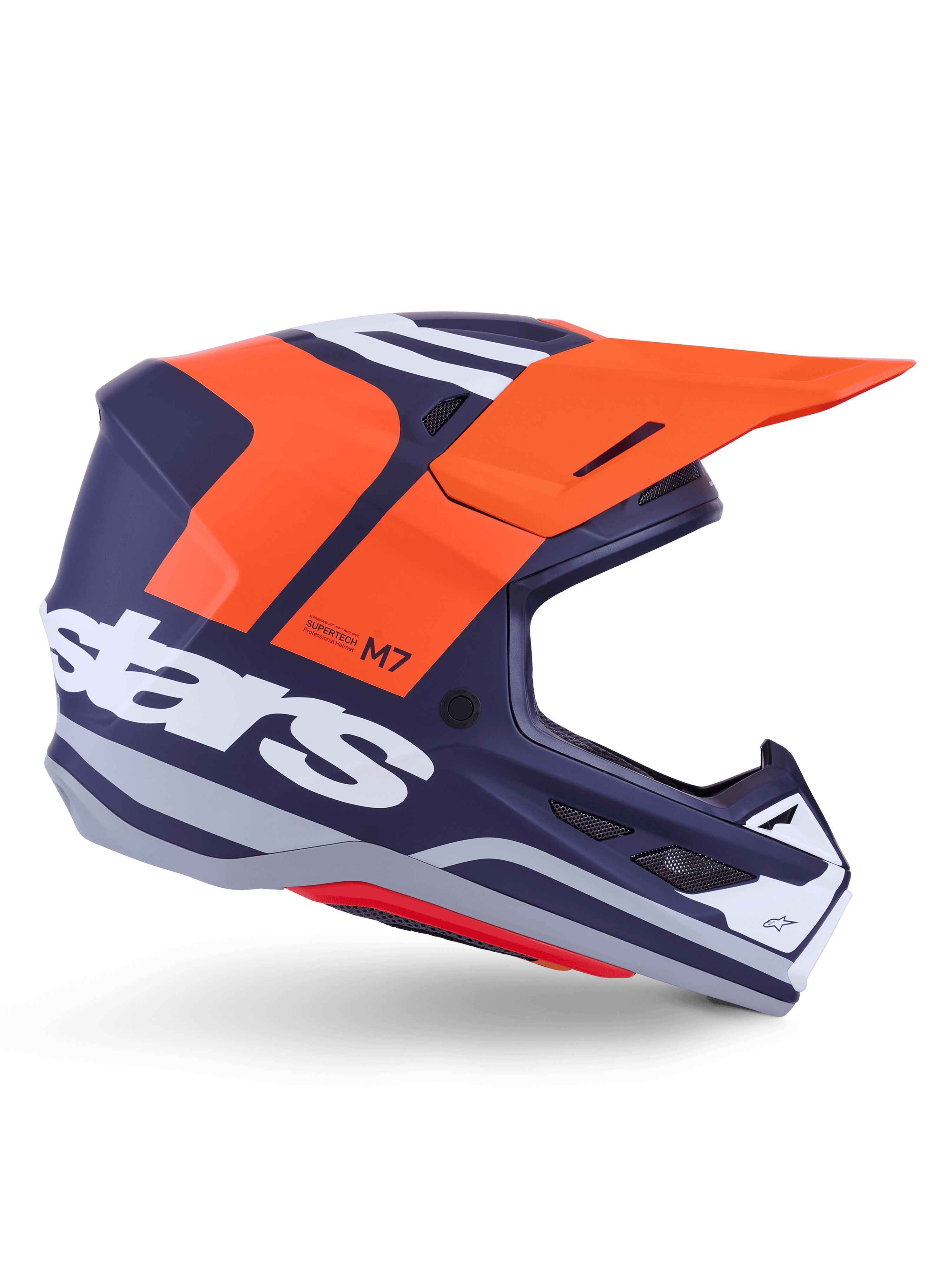Alpinestars S-M7 Core hjelm oransje/blå matt