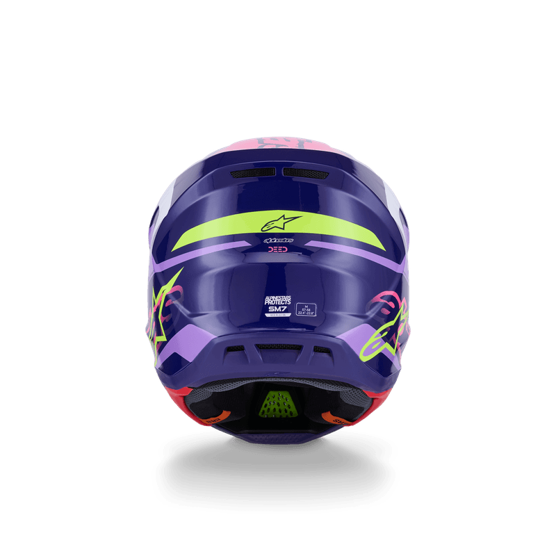 Alpinestars S-M7 Deed hjelm lilla/rosa