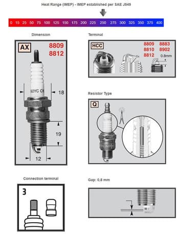 Champion Sparkplug 8809 Powersport