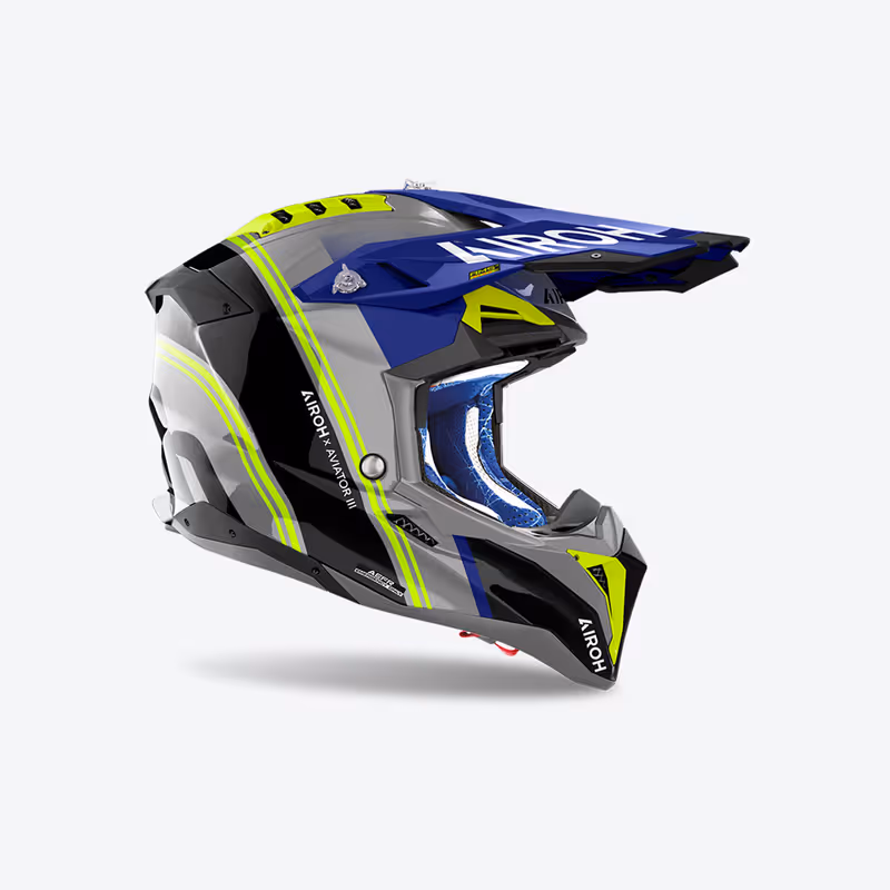 Airoh Aviator 3 Hima hjelm blå blank