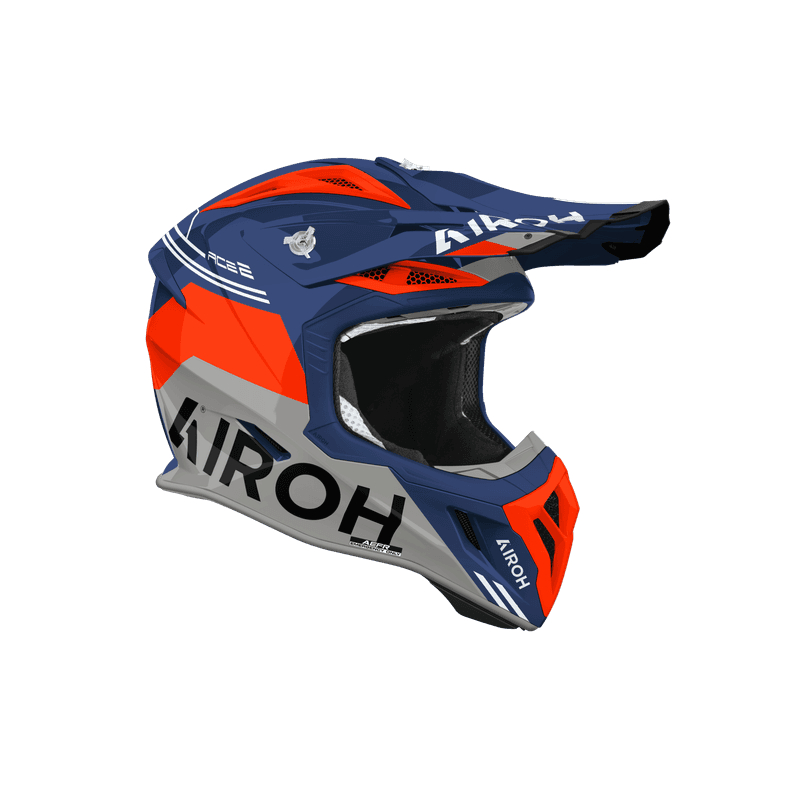 Airoh Aviator Ace 2 Fury hjelm blå/oransje blank