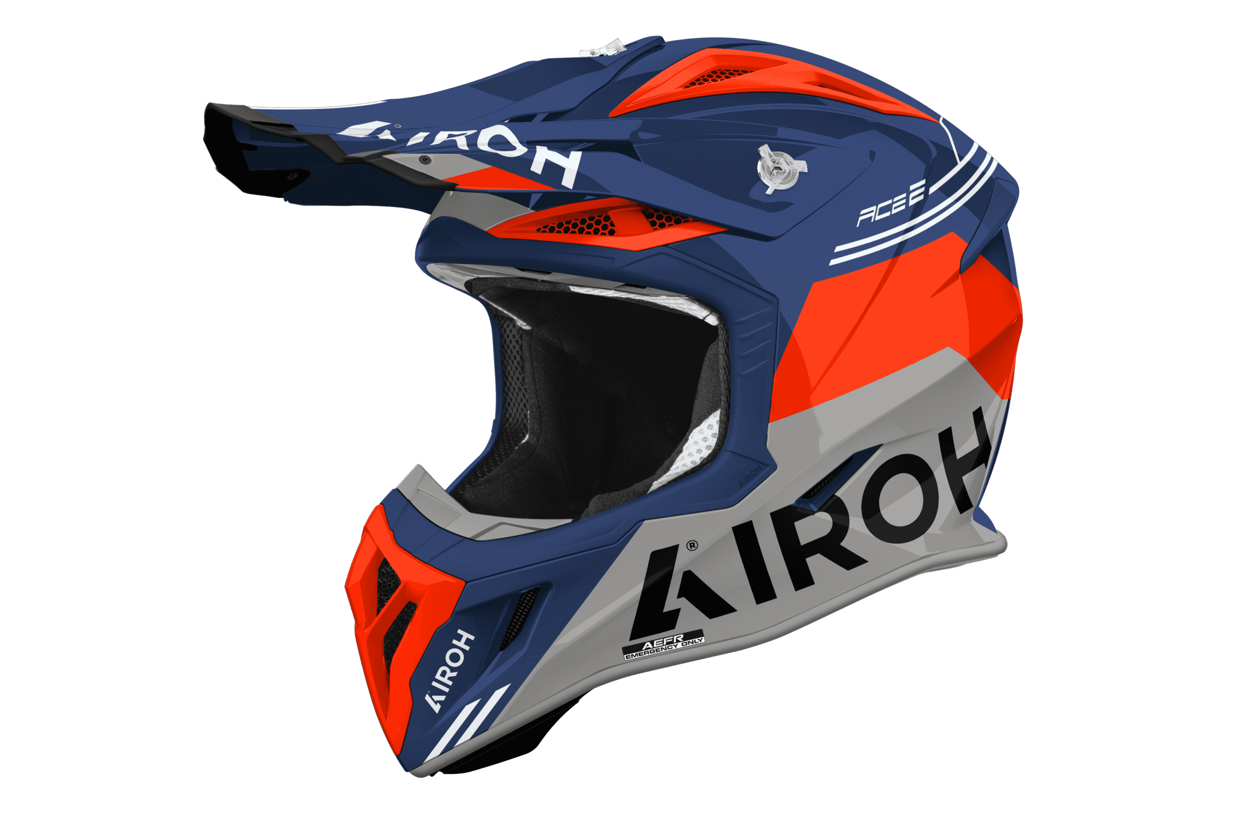 Airoh Aviator Ace 2 Fury hjelm blå/oransje blank