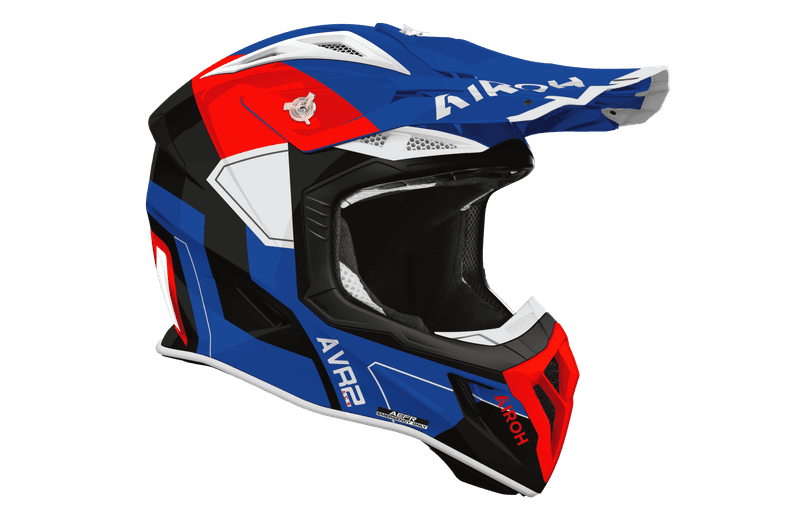 Airoh Aviator Ace 2 Shield hjelm blå/rød blank
