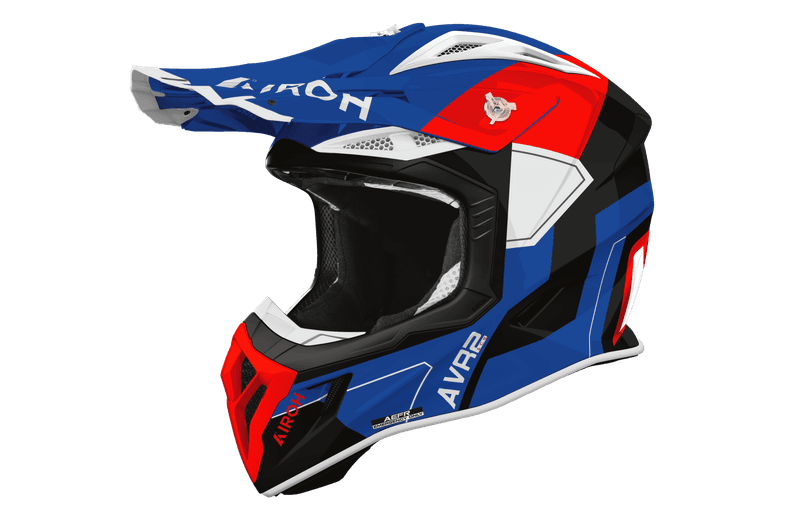 Airoh Aviator Ace 2 Shield hjelm blå/rød blank
