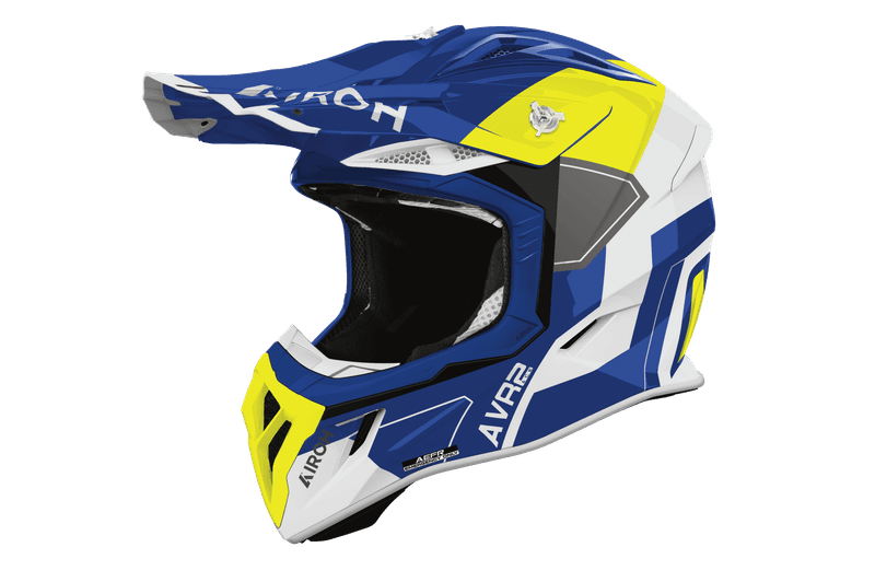 Airoh Aviator Ace 2 Shield hjelm blå/gul blank