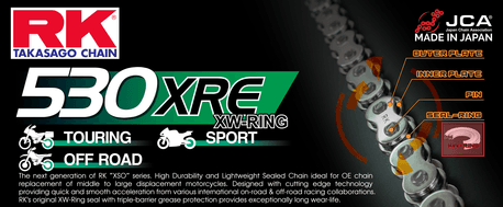 RK 530XRE XW-ringchain +CLF(rivet l.)