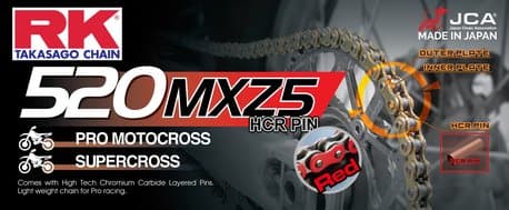 RK GB520MXZ5 Offroad Pro chain Red +CL (Connect.link) Non seal