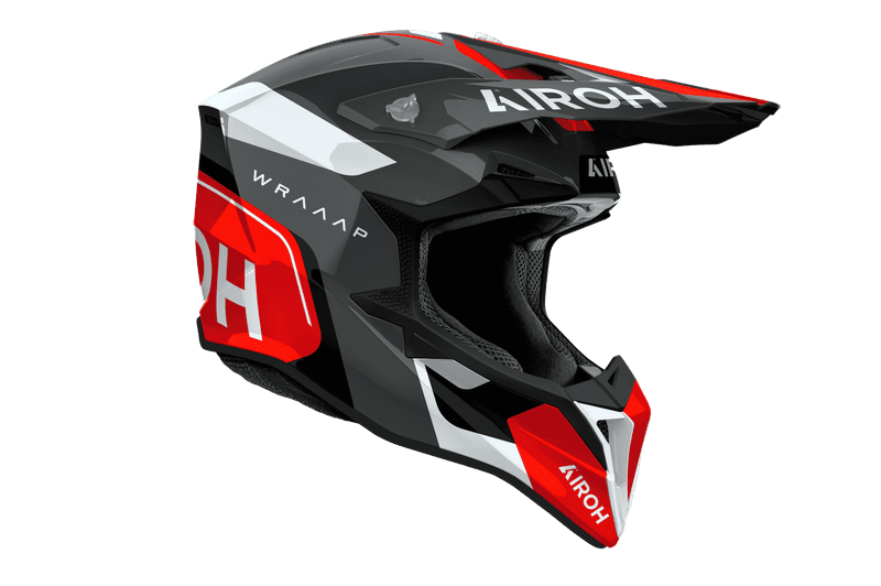 Airoh Wraaap Conquer hjelm rød blank