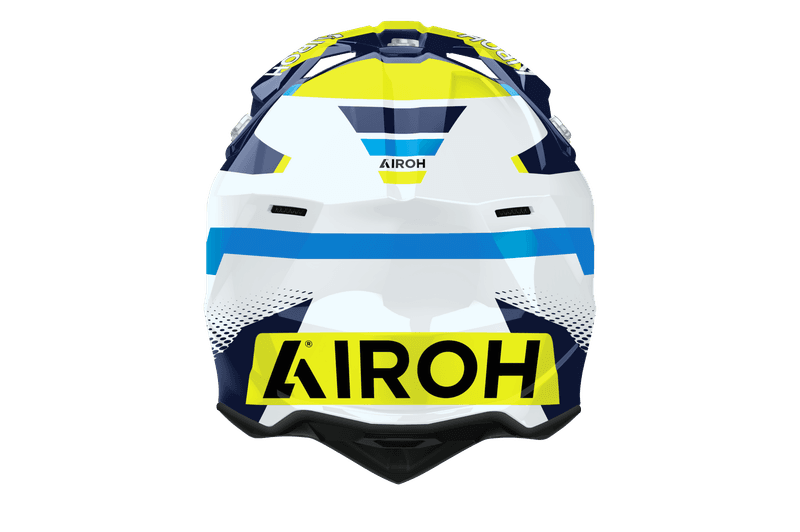 Airoh Wraaap Vision hjelm gul/blå blank