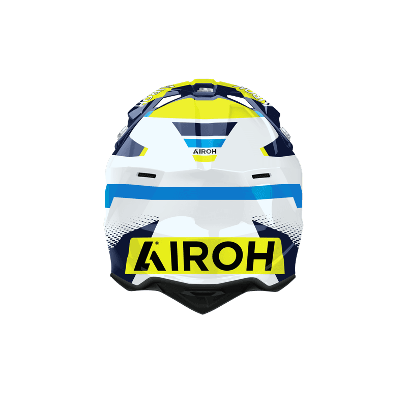 Airoh Wraaap Vision hjelm gul/blå blank