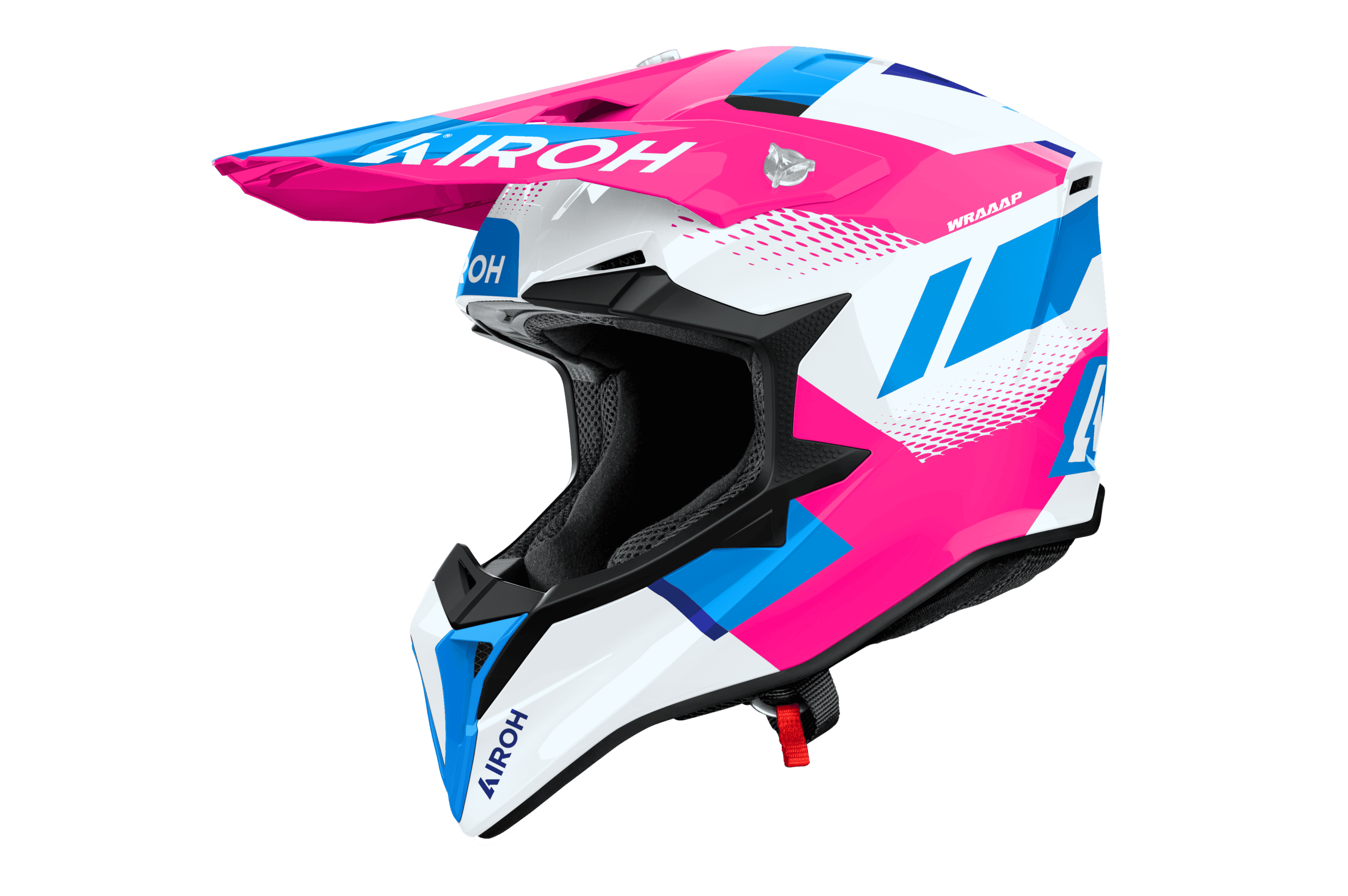 Airoh Wraaap Vision hjelm rosa blank