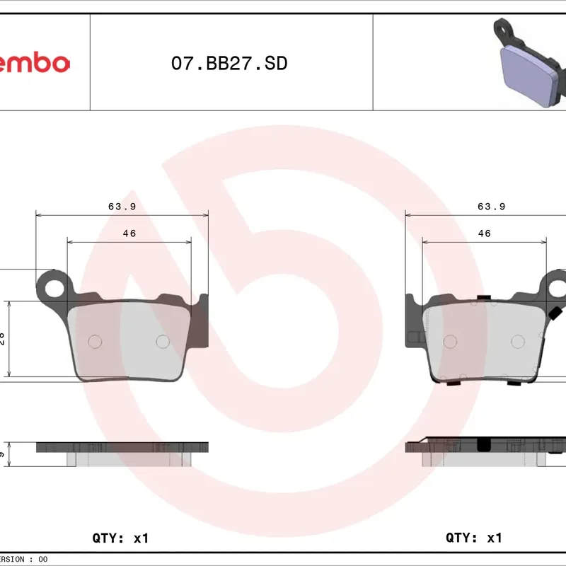 Brembo Brakepads Sintered Off-Road — bilde 3