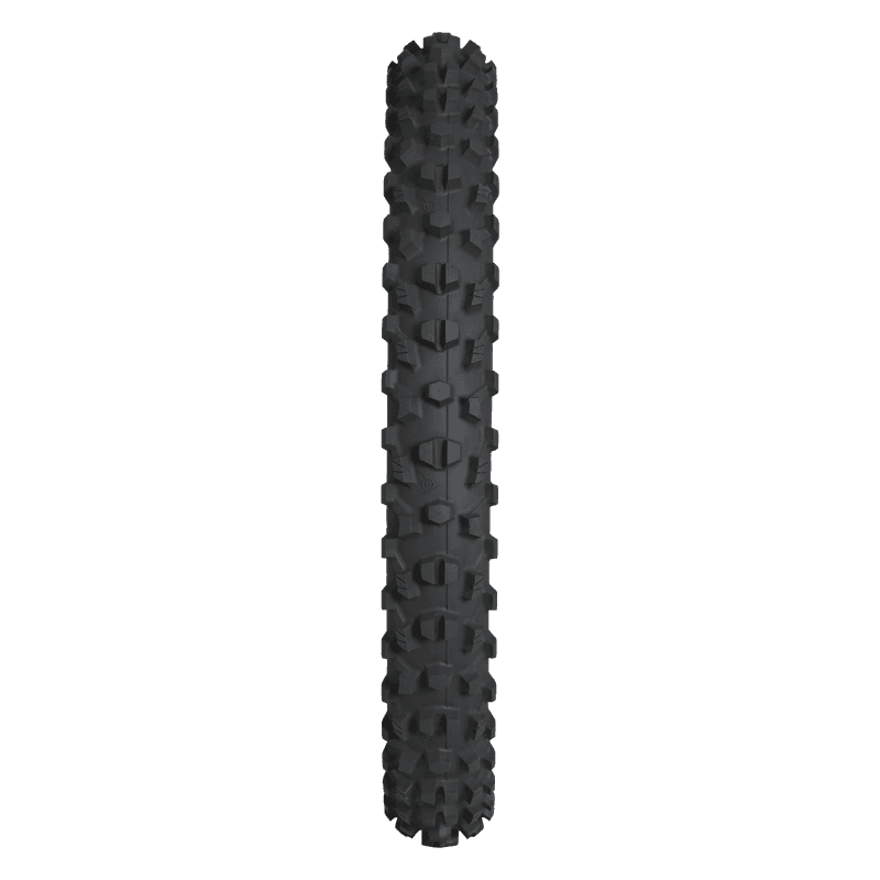Dunlop Geomax MX34 frontdekk, knastmønsteret rett forfra