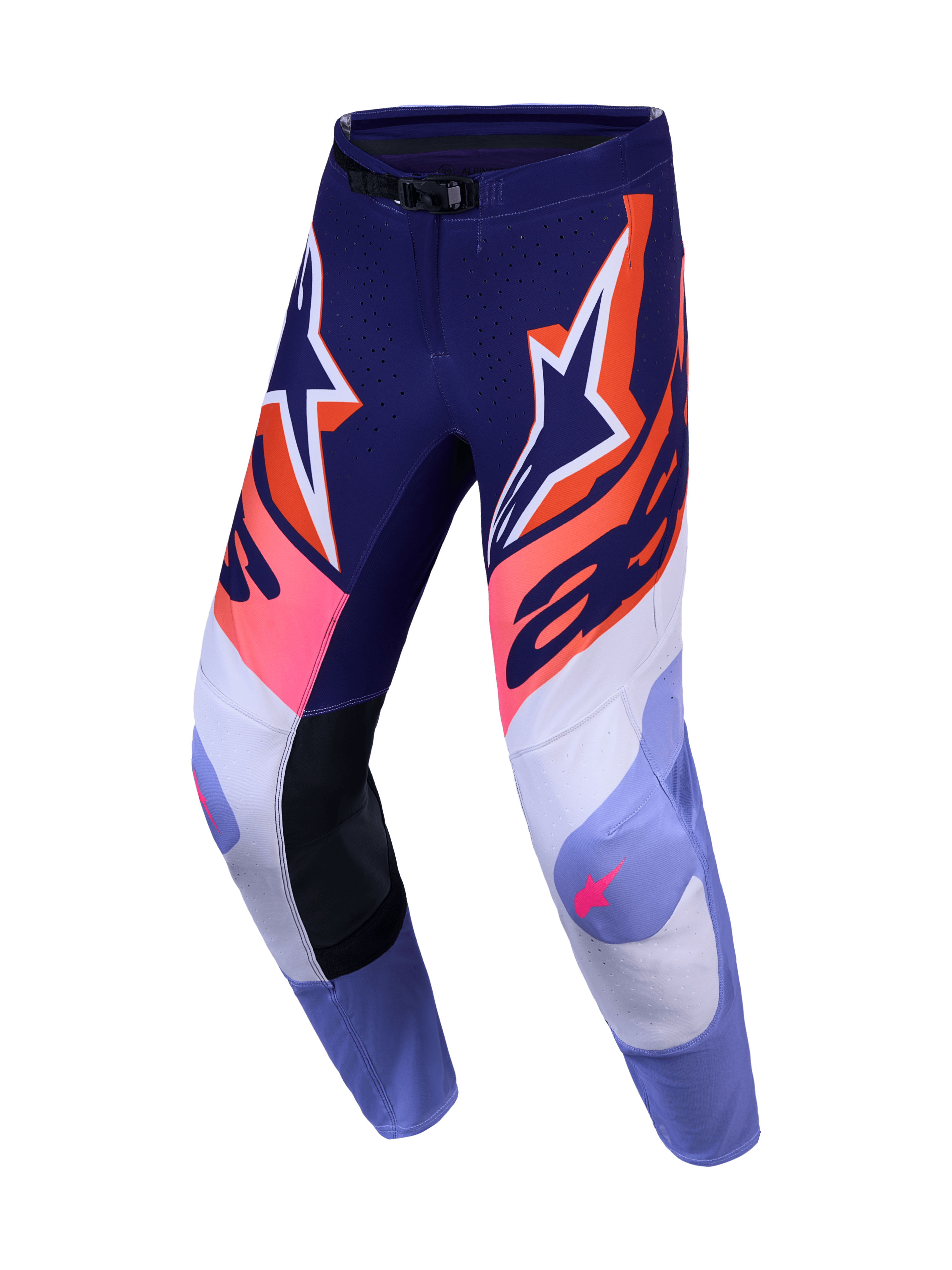 Alpinestars Supertech Dyna crossbukse Lilla/Rosa - forfra