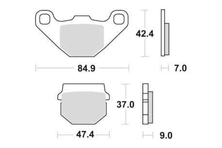 Sbs Brakepads Carbon Silver