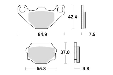 Sbs Brakepads Sintered rear