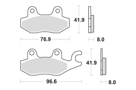 Sbs Brakepads Sintered rear