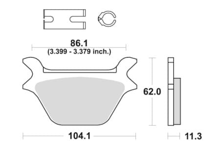 Sbs Brakepads Sintered rear