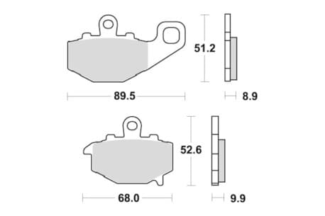Sbs Brakepads Sintered rear