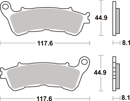 Sbs Brakepads Sintered rear