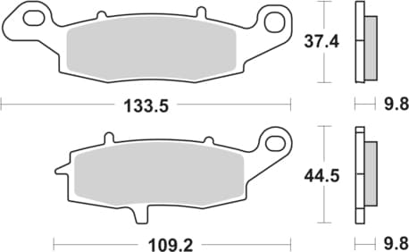 Sbs Brakepads Sintered rear