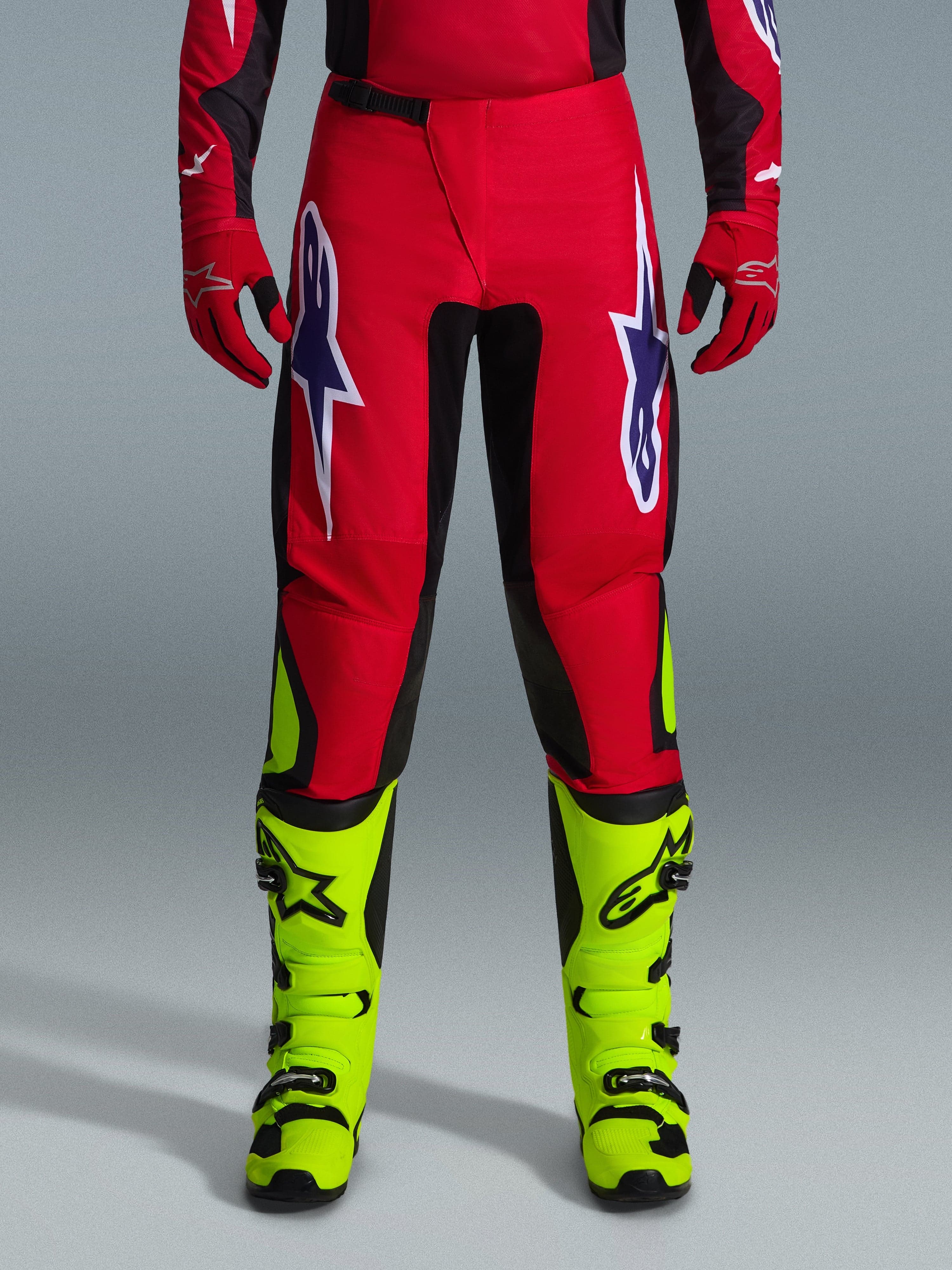 Alpinestars Fluid Grid crossbukse Rød/Svart/Lilla