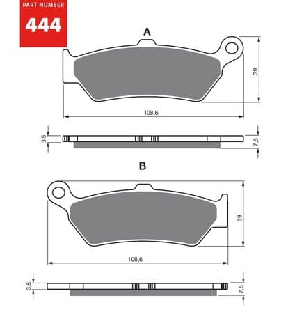 GOLDFREN Brake Pads 444 Ceramic Carbon S33