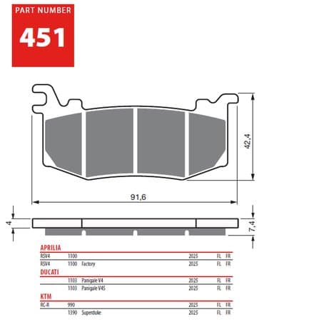 GOLDFREN Brake Pads 451 Ceramic Carbon S33