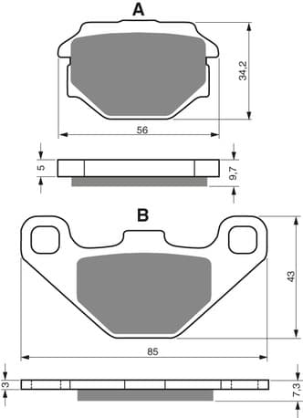 GOLDFREN Brake Pads 094 Ceramic Carbon K1 Rear HVA CR250 91-95