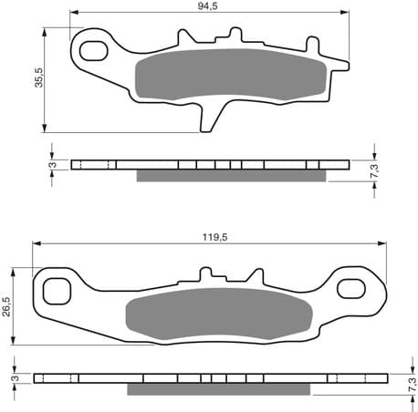 GOLDFREN Brake Pads 108 Ceramic Carbon S33