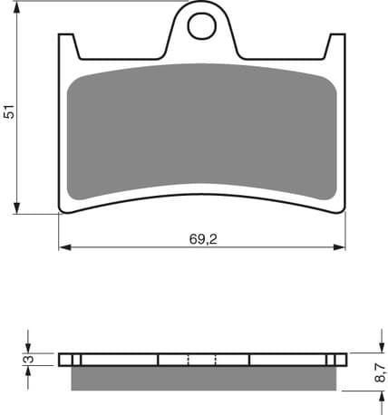 GOLDFREN Brake Pads 070 Ceramic Carbon S3
