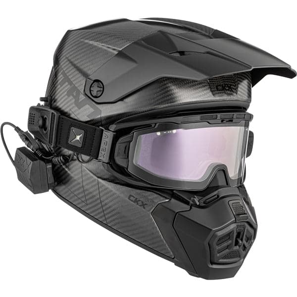 CKX Titan AMS Pro hjelm matt karbon med fotokromatiske oppvarmede briller