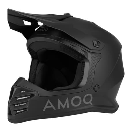 AMOQ Meteor V2 JNR hjelm blackout