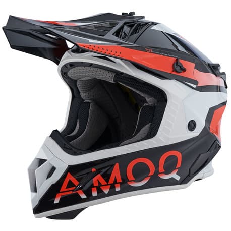 AMOQ Friction Mips hjelm sort/rød