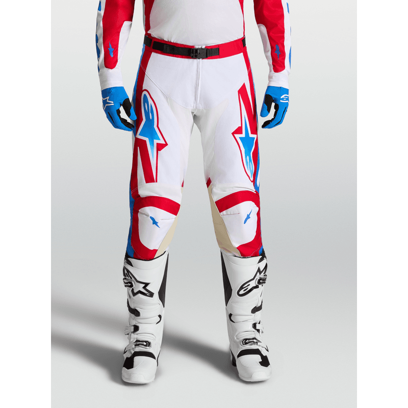 Alpinestars Racer Hunt crossbukse Hvit/Rød/Blå - bilde 1