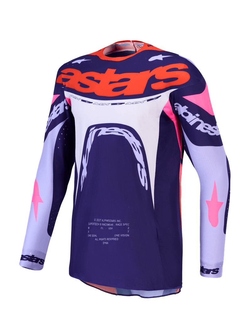 Alpinestars Supertech Dyna crosstrøye Lilla/Rosa