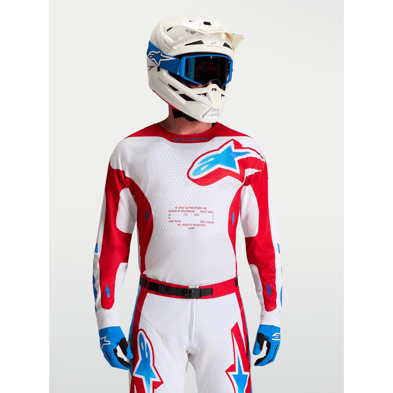Alpinestars Racer Hunt crosstrøye Rød/UCLA-blå - bilde 1