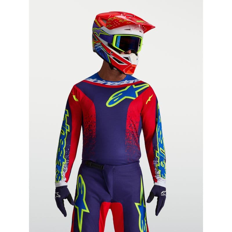 Alpinestars Fluid Drag crosstrøye Blå/Rød/Hvit - bilde 1
