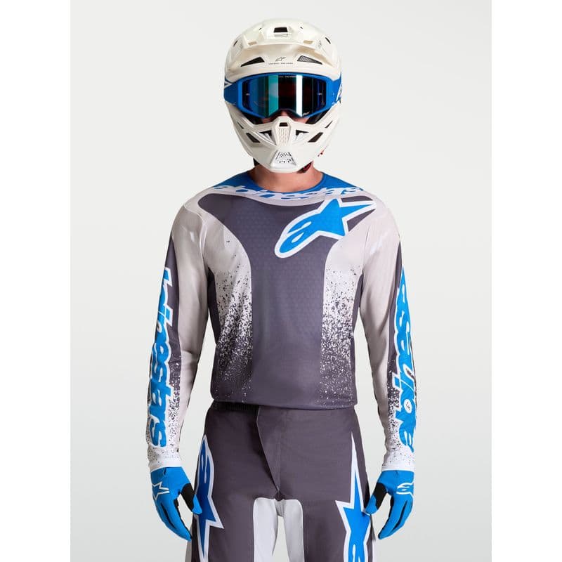 Alpinestars Fluid Drag crosstrøye Grå/Lilla/UCLA-blå - bilde 1