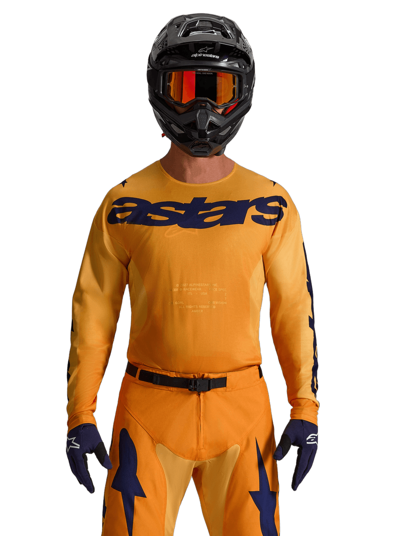 Alpinestars Racer Amber crosstrøye Oransje/Gull/Blå - bilde 1