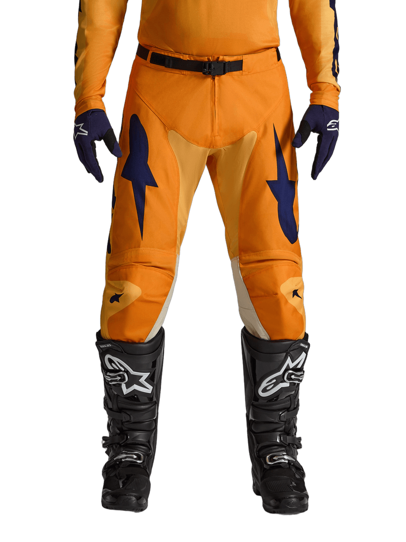Alpinestars Racer Amber crossbukse Oransje/Gull/Mørk Blå - bilde 1