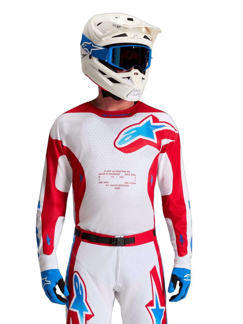 Alpinestars Racer Hunt crosstrøye Rød/UCLA-blå - bilde 1